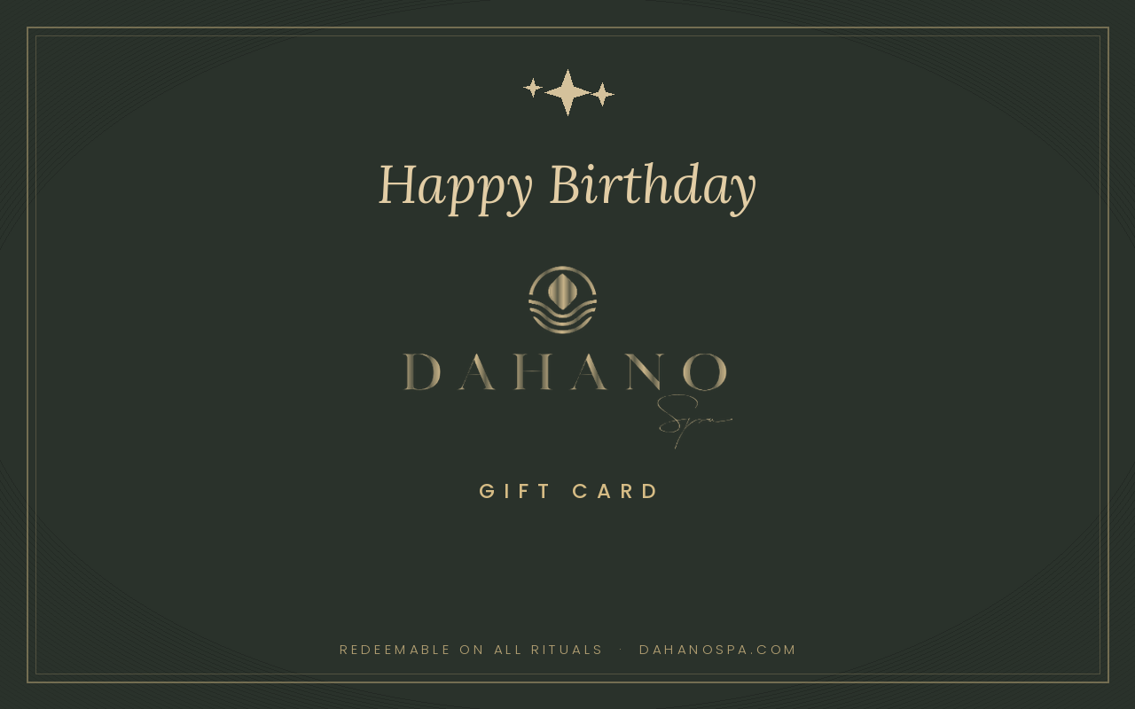DAHANO gift card, Happy Birthday