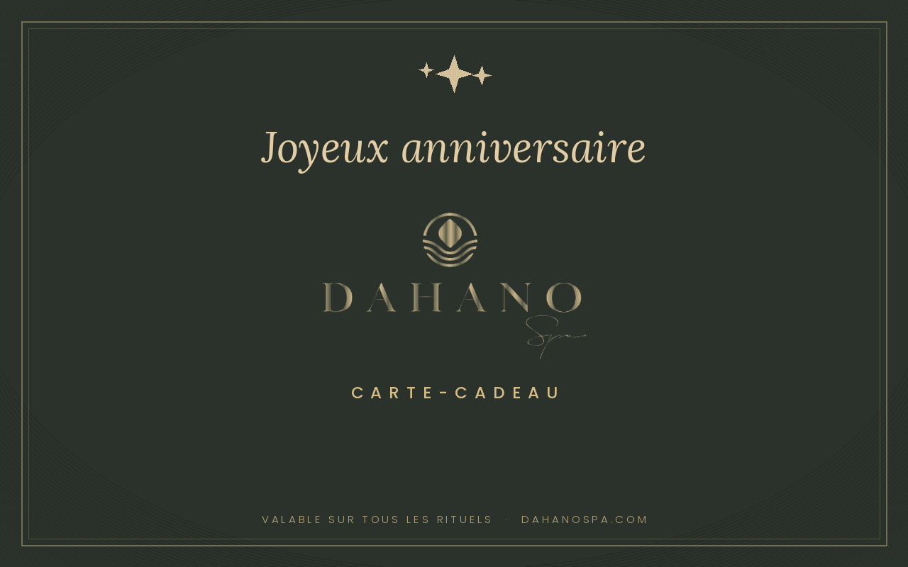 Carte-cadeau DAHANO, Joyeux anniversaire