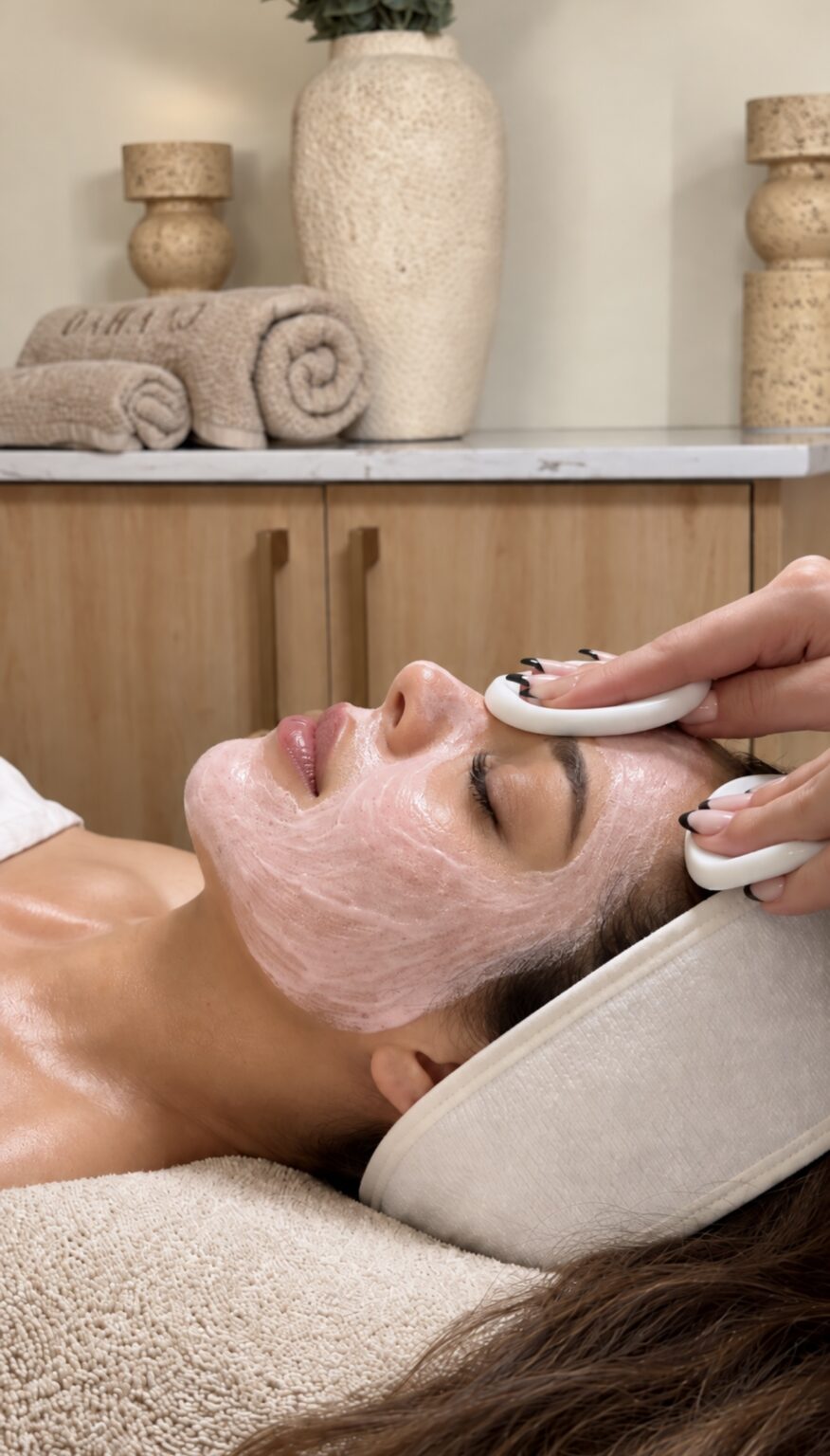 Rituel visage chez DAHANO Spa à L’Île-Perrot — modelage du visage aux galets froids